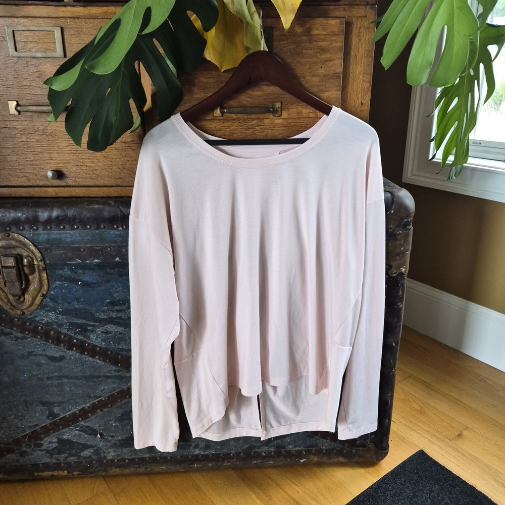 Athleta Essence Twist Back Long Sleeve Top Pink XL 210177-03